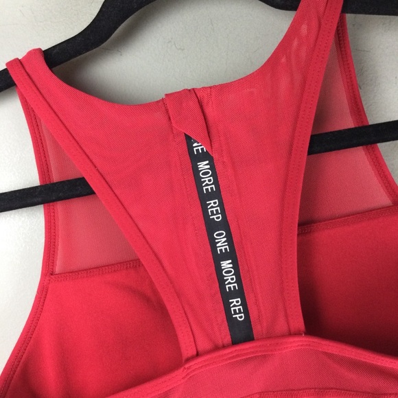 Zyia All-Star One More Rep Mesh Zip Back Red Sports Bra Size Small - Picture 8 of 12